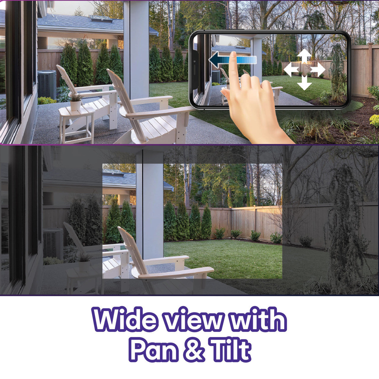 Laser FHD Outdoor Pan Tilt Camera Solar White