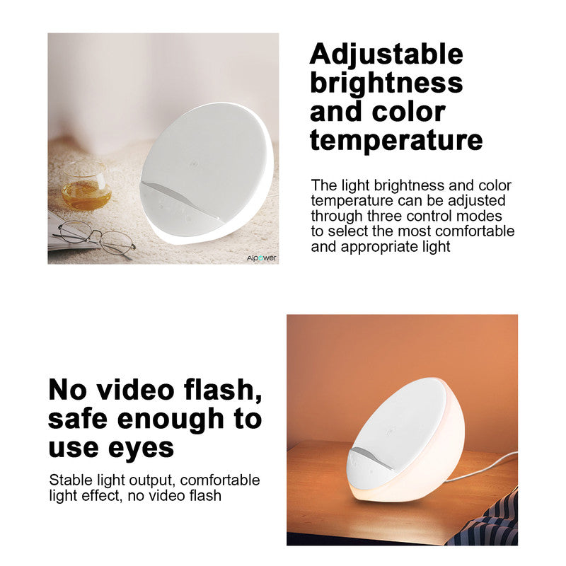 Smart Bedside Lamp with Fast Wireless Charger | Adjustable Ambience Lighting
