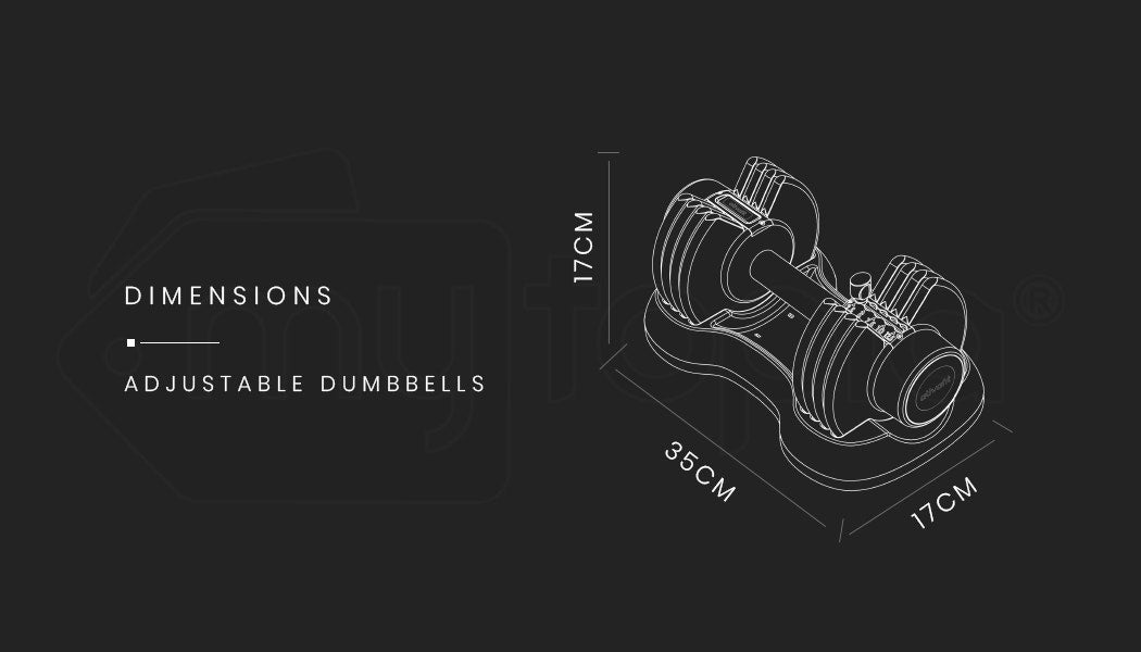 ATIVAFIT 2× Adjustable Dumbbell Set 12.5kg Each
