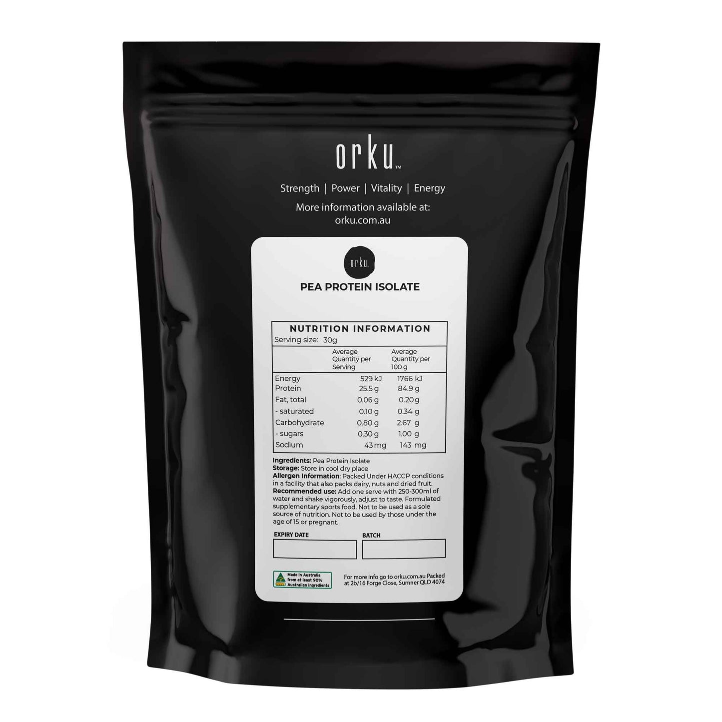 Pea Protein Isolate Powder | Plant-Based Vegan Protein (100g)