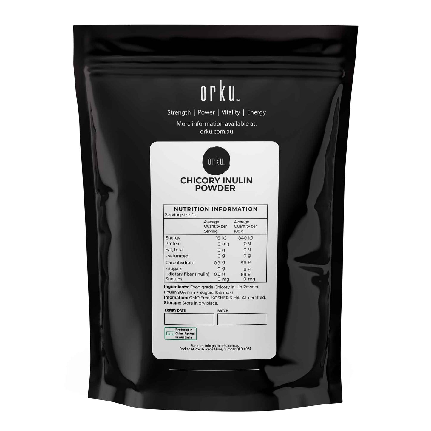 Orku Inulin Powder | Chicory Root Prebiotic Fibre (400g)