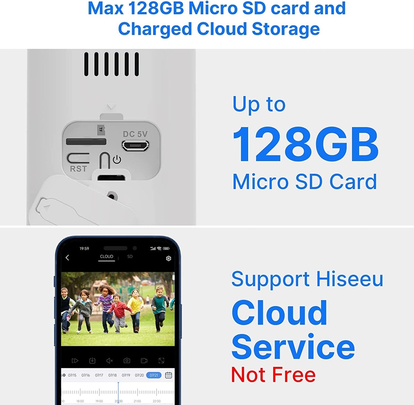 Hiseeu C40 Smart Battery Camera | 4MP WiFi, Solar Panel & PIR Motion Detection