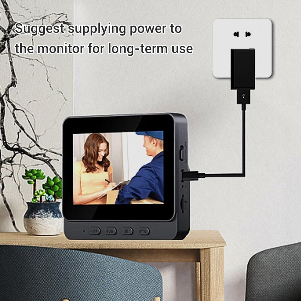 Smart Wireless Video Doorbell | 4.3" Indoor Screen & Night Vision