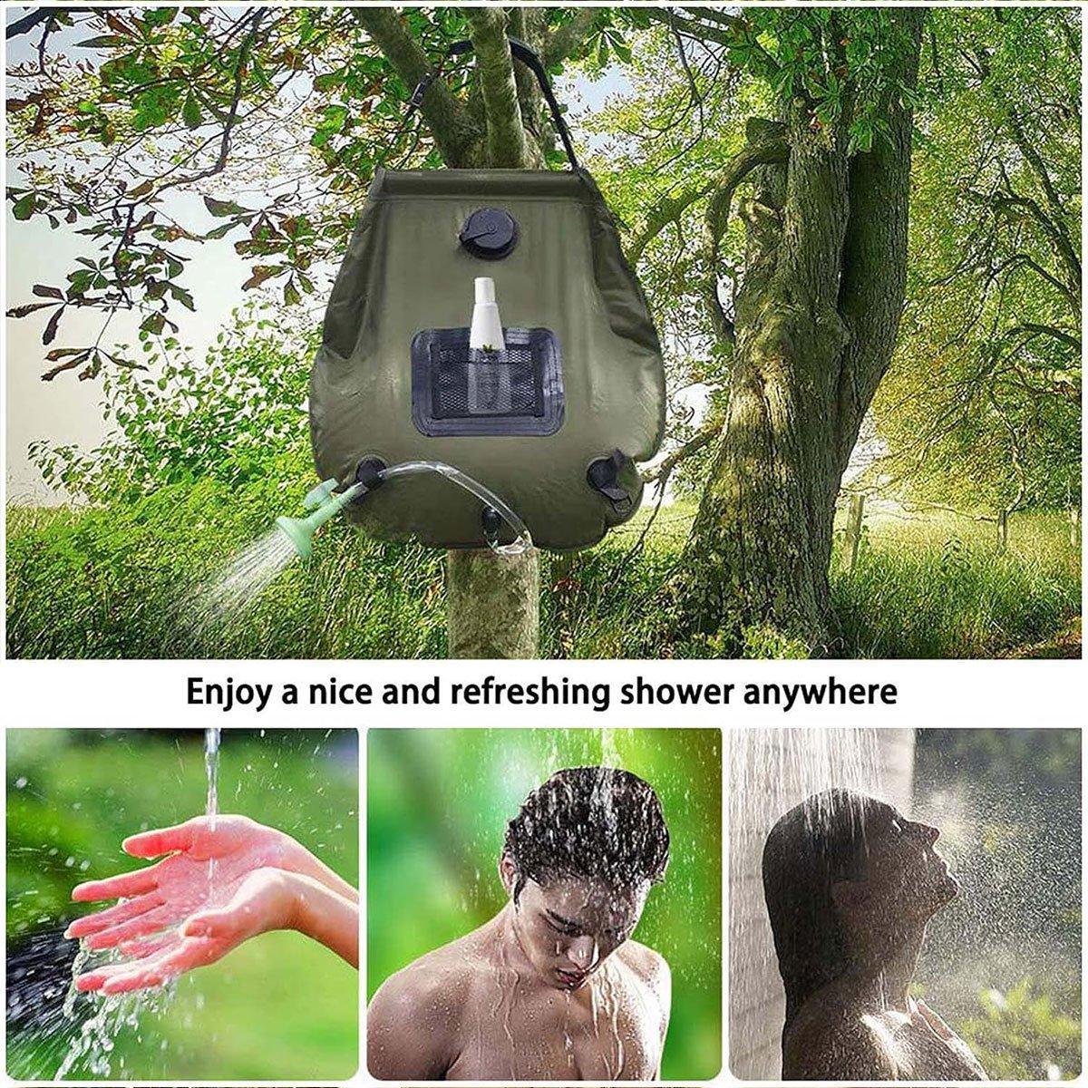 Smart Solar Camping Shower Bag 20L | Portable Outdoor Heated Camp Shower