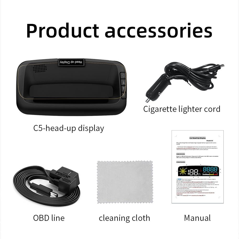 Smart Car HUD Head Up Display | Speed, RPM, Water Temp & Voltage