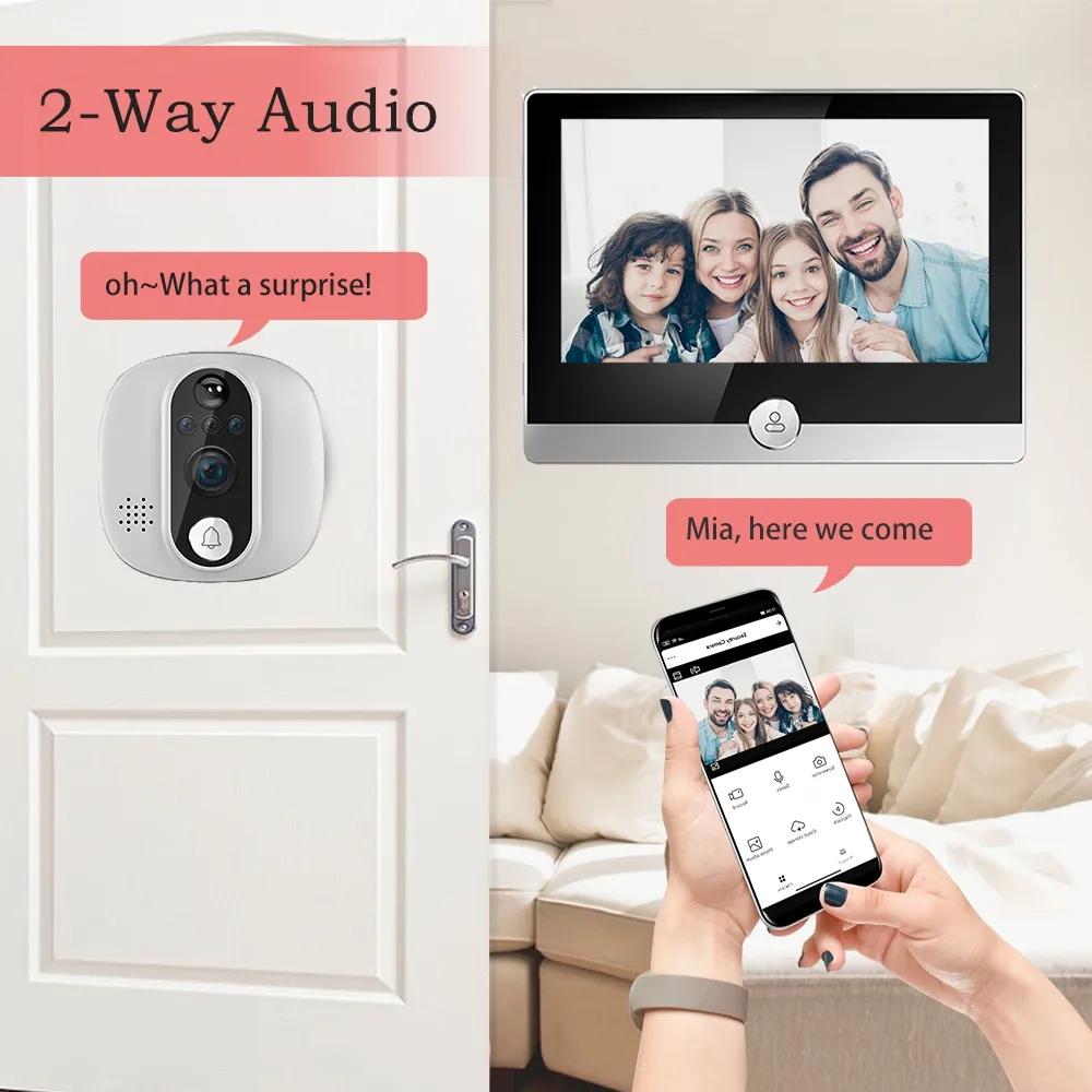 1080P Wifi Smart Doorbell With Motion Detection | 4.3" Visual Display