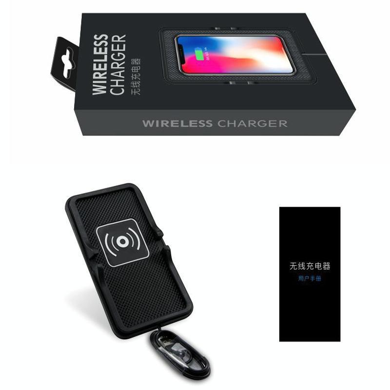 Smart Wireless Car Charger Pad 15W | 2-in-1 Anti-Slip Dashboard Mount (Black)