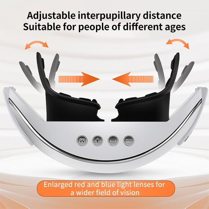 Smart EMS Hot Compress Eye Massager | Multifunction Eye Protector (White)