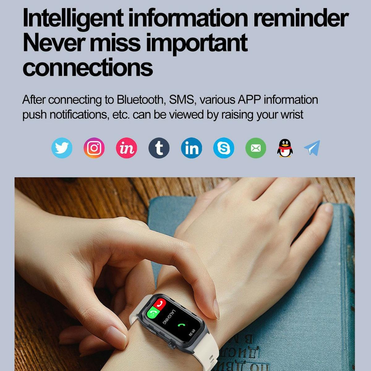 Smart ECG Health Monitoring Watch | IP68 Waterproof