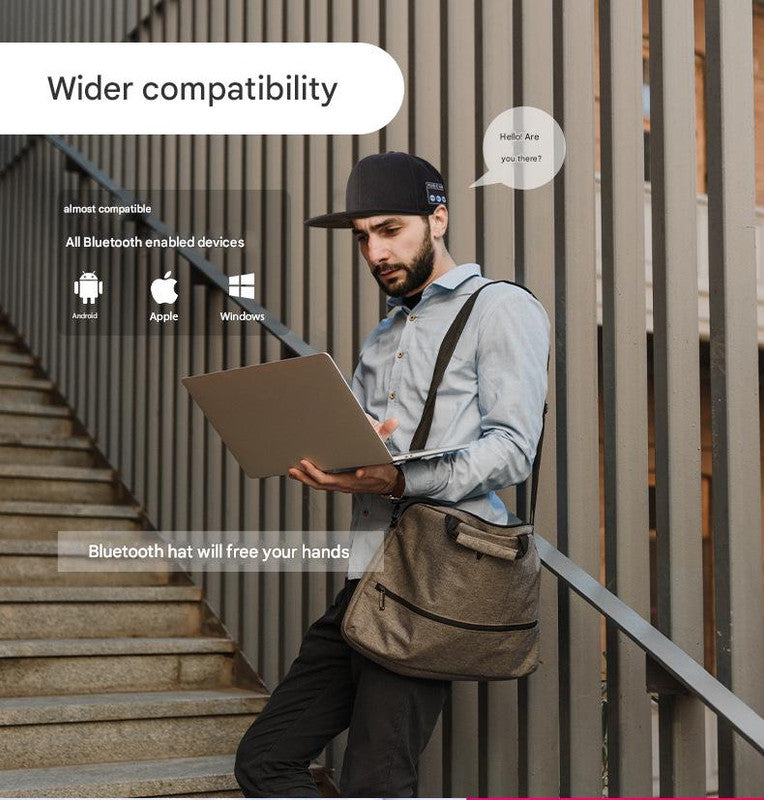 Smart Wireless Bluetooth 5.0 Music Hat | Outdoor Speaker Cap with Mic (Gray)