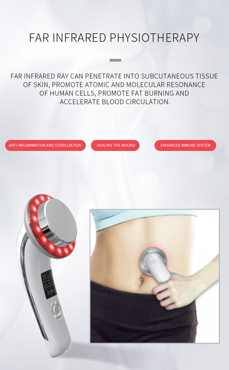 6-in-1 Ultrasonic Slimming & Beautifying RF Device – Body Sculpting & Skin Rejuvenation (White)