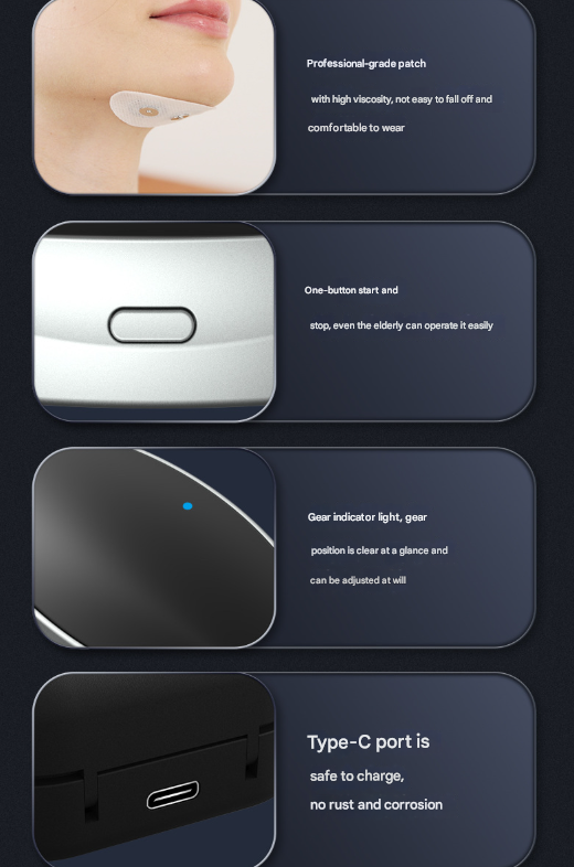 Smart Anti-Snoring Device | Rechargeable Pulse Throat Stimulator for Better Sleep (Black)