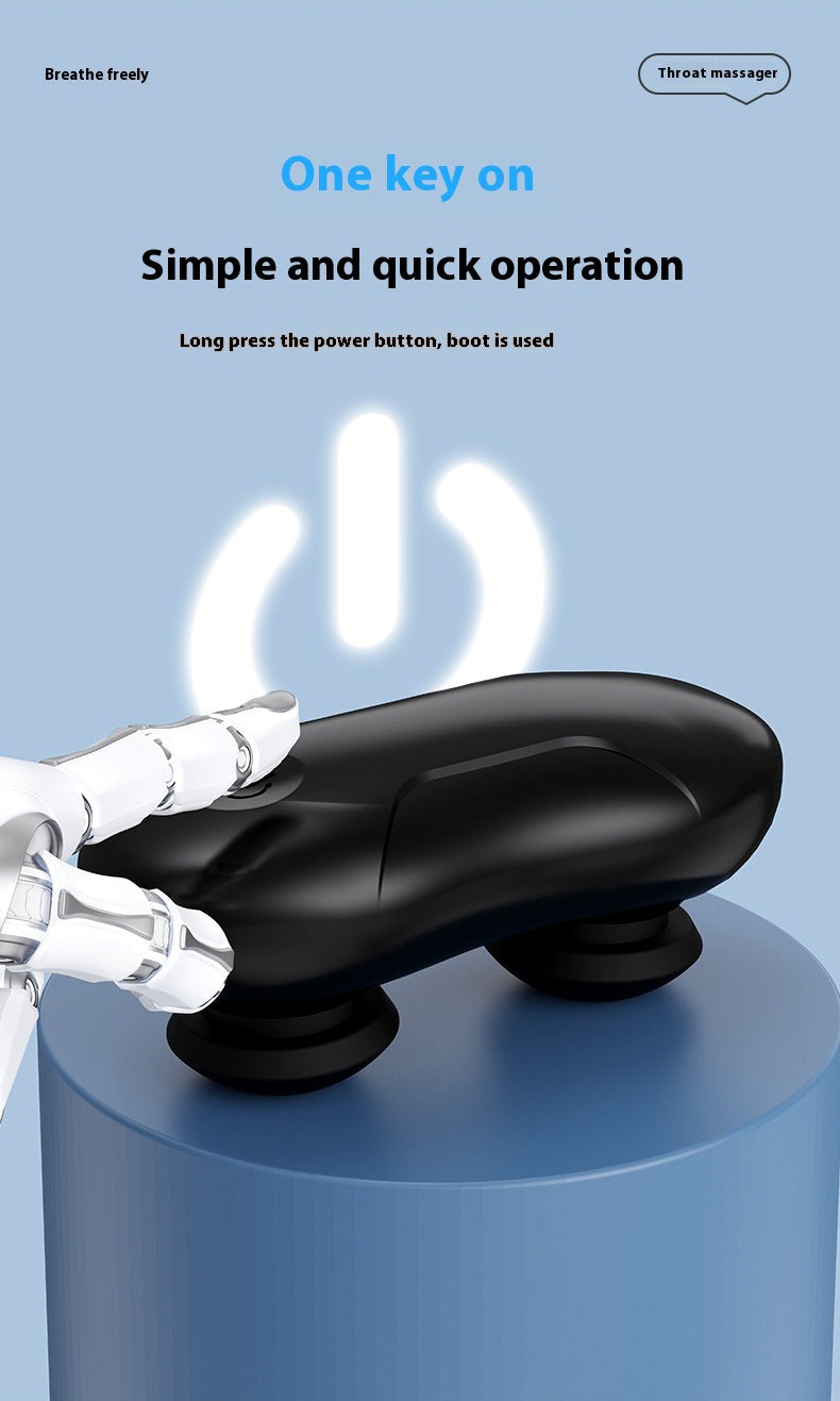 Smart Anti-Snoring Throat Massager | AI-Powered Vibration Sleep Aid (Black)