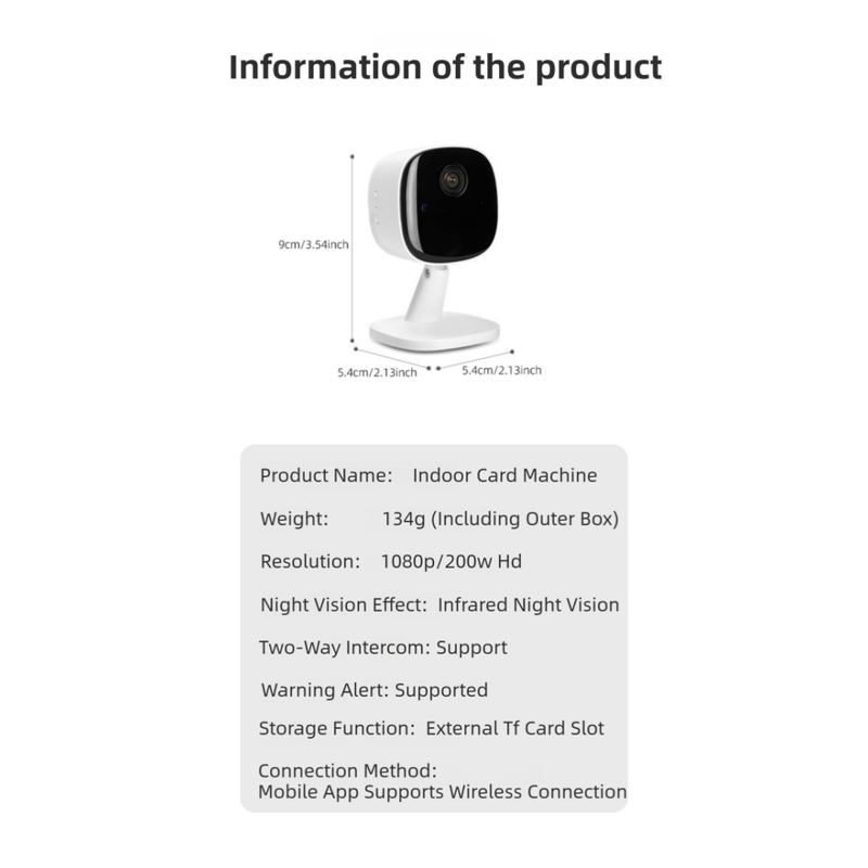 Smart Wireless WiFi Security Camera | 1080P HD, Night Vision & Two-Way Audio