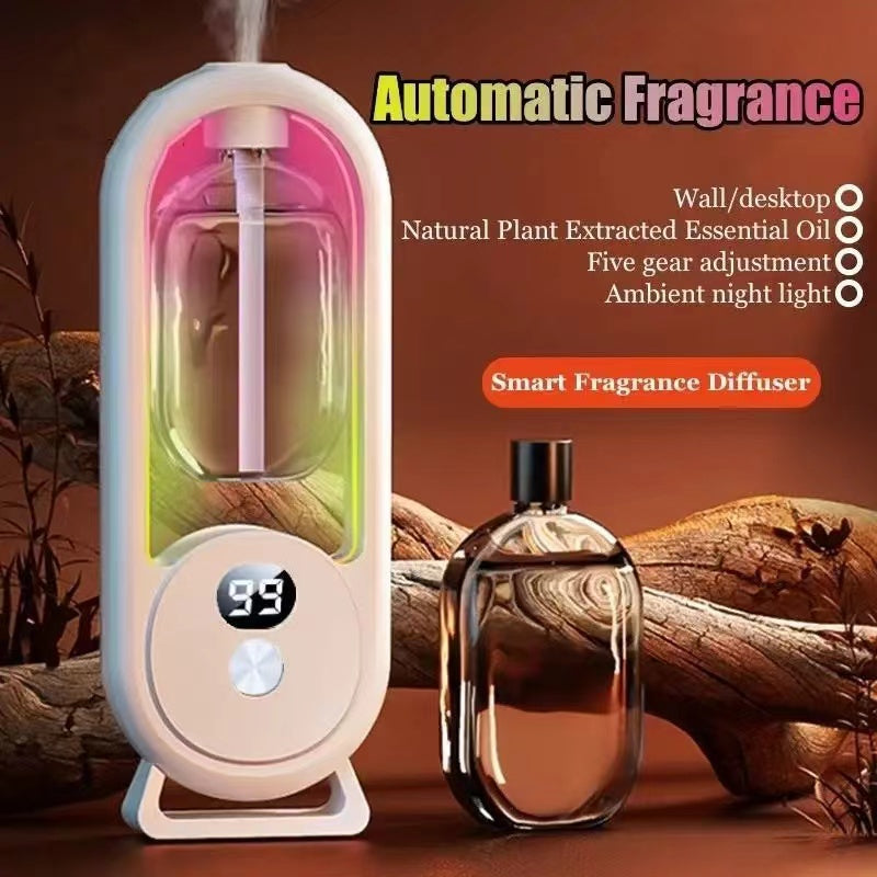 Smart Ultrasonic Aroma Diffuser | Nano Mist & LED Night Light (Wall/Desk)