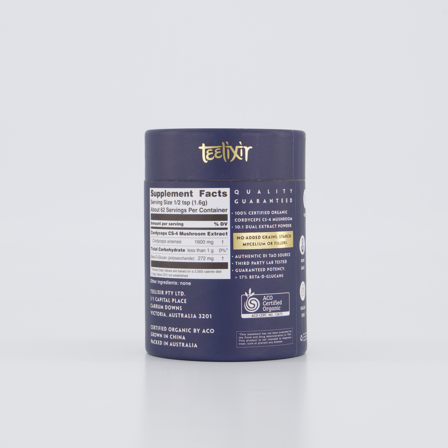 Organic Cordyceps Mushroom Extract Powder 500g | Teelixir