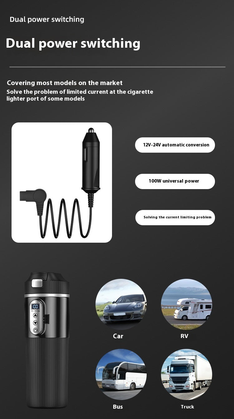 Smart Car Boiling Travel Mug | Portable Self-Heating Vacuum Cup