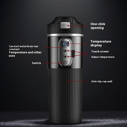 Smart Car Boiling Travel Mug | Portable Self-Heating Vacuum Cup