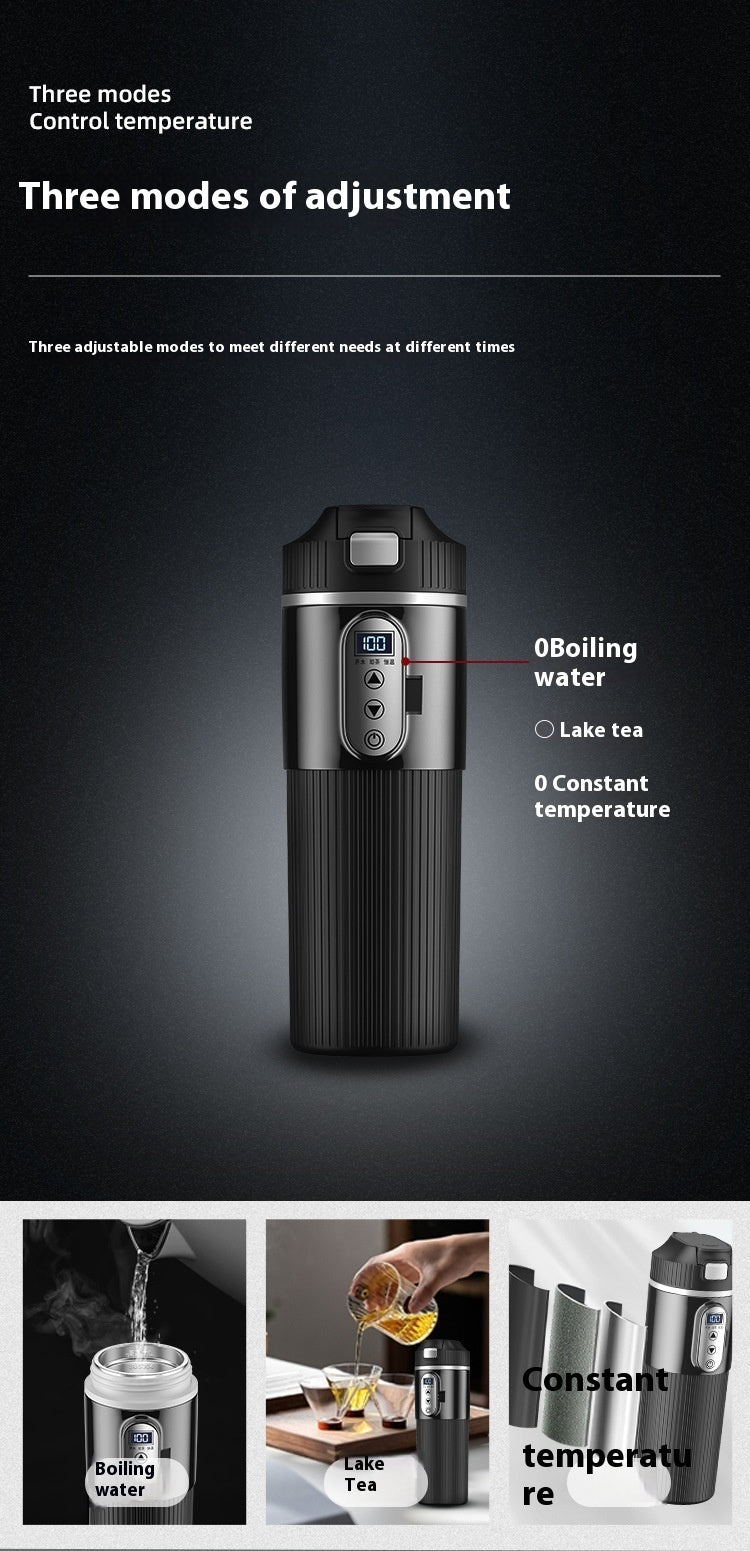 Smart Car Boiling Travel Mug | Portable Self-Heating Vacuum Cup