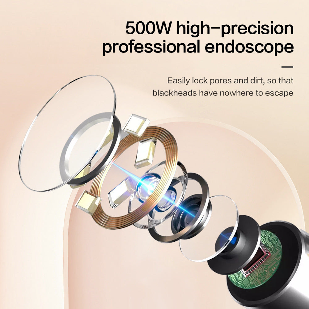 Smart Pore Vacuum Cleaner | Visual Blackhead Remover & Acne Extractor (Pink)