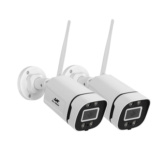 UL-Tech 3MP Wireless CCTV Camera Pack | 2 Cameras with Full-Colour Night Vision & Motion Alerts
