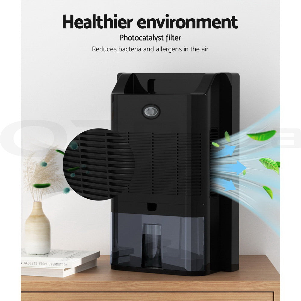 Smart Dehumidifier & Air Purifier | 2L Automatic (Black)
