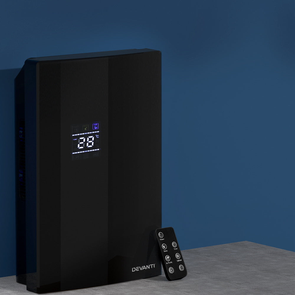 Smart Dehumidifier & Air Purifier | 2L Automatic (Black)