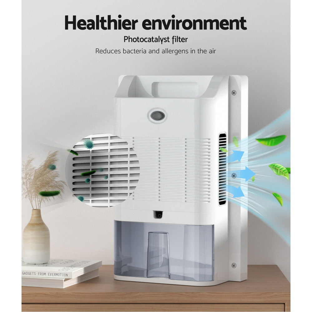 Smart Dehumidifier & Air Purifier | 2L Automatic (White)