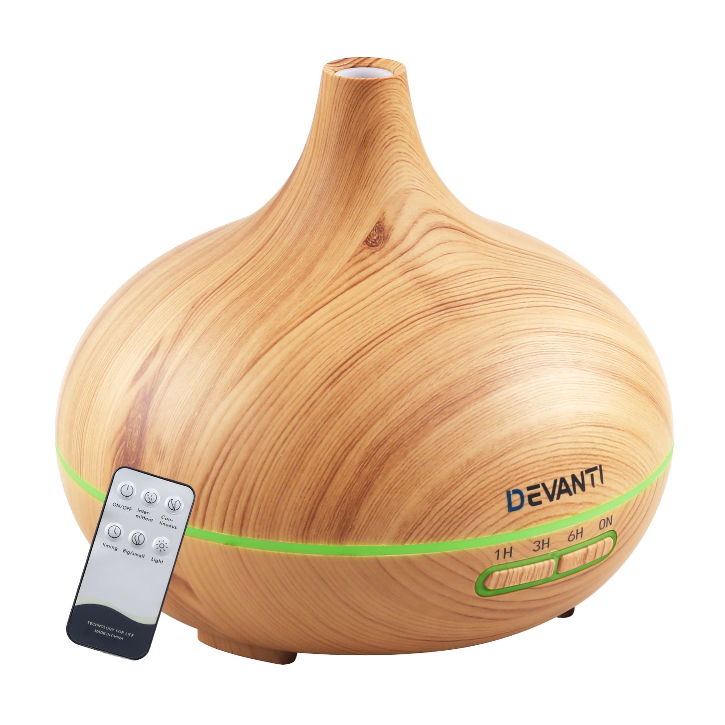 Smart Aroma Diffuser & Humidifier 300ml | Devanti (Wood Grain)