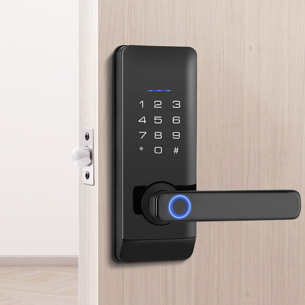 Smart Fingerprint Door Lock | UL-tech Electronic Handle (Black)
