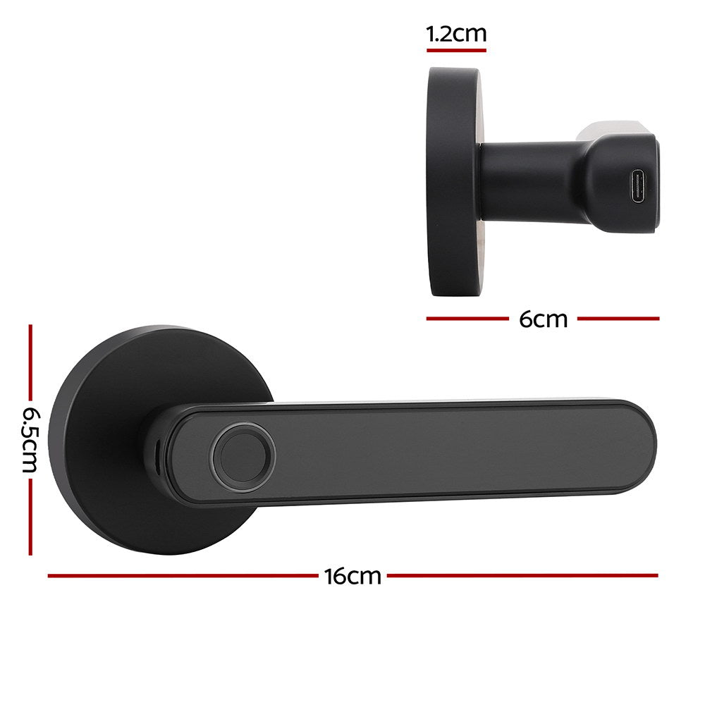 UL-tech Fingerprint Door Lock Smart Electronic Handle – Black