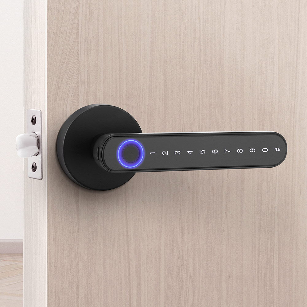 UL-tech Fingerprint Door Lock Smart Electronic Handle – Black