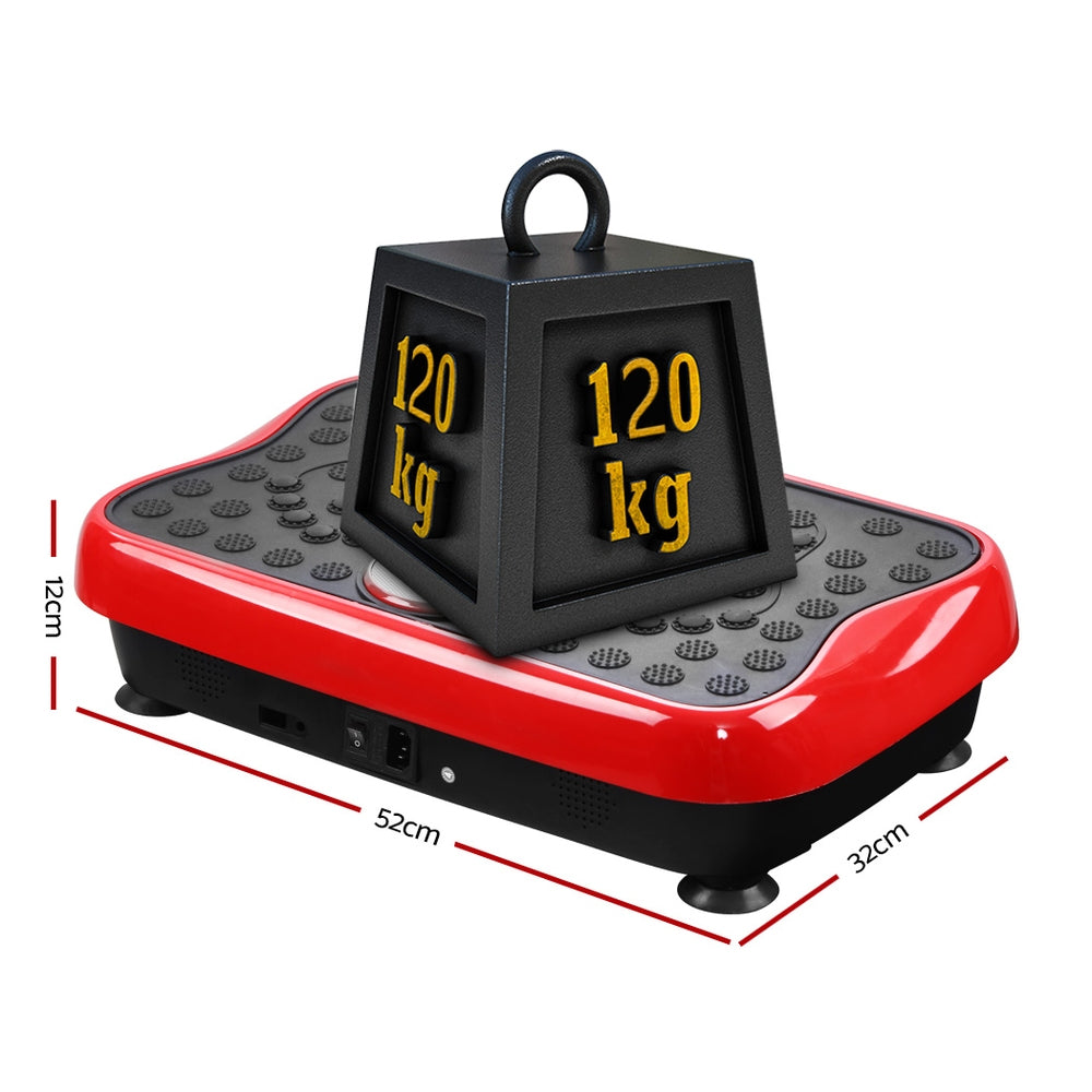 Everfit Vibration Machine Platform with Resistance Ropes (Red)