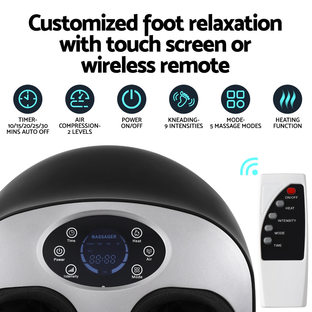 Livemor Kneading Heated Foot Massager | Air Compression & Touch Control