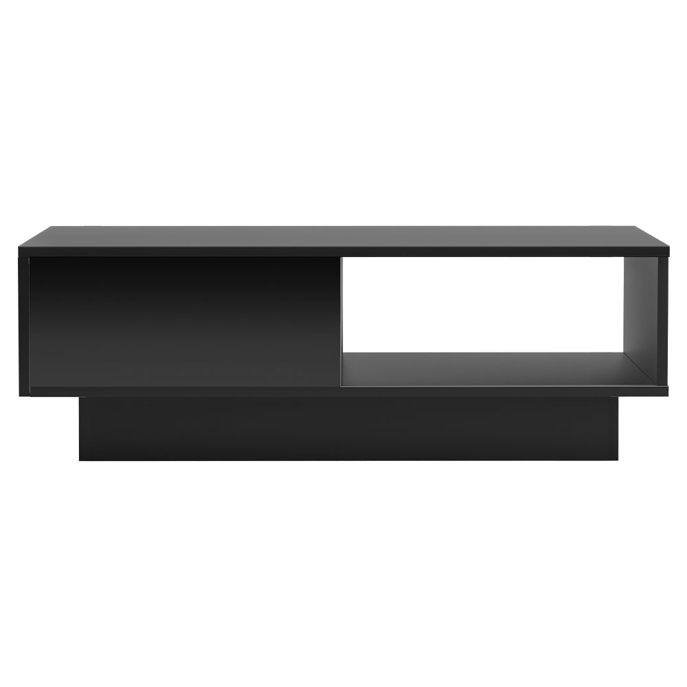 Smart LED Coffee Table | Artiss High Gloss Living Room Table (Black)