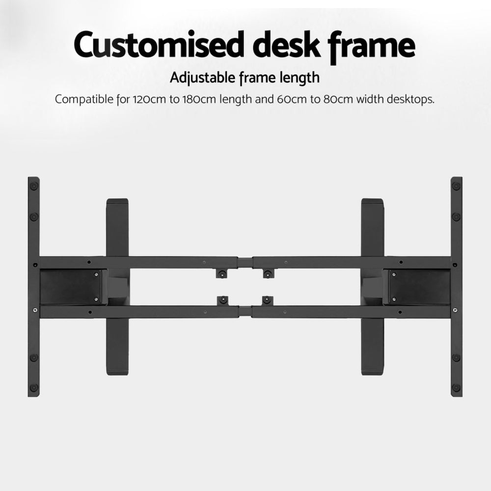 Smart Motorised Standing Desk Frame | Dual-Motor Height Adjustable (Black)
