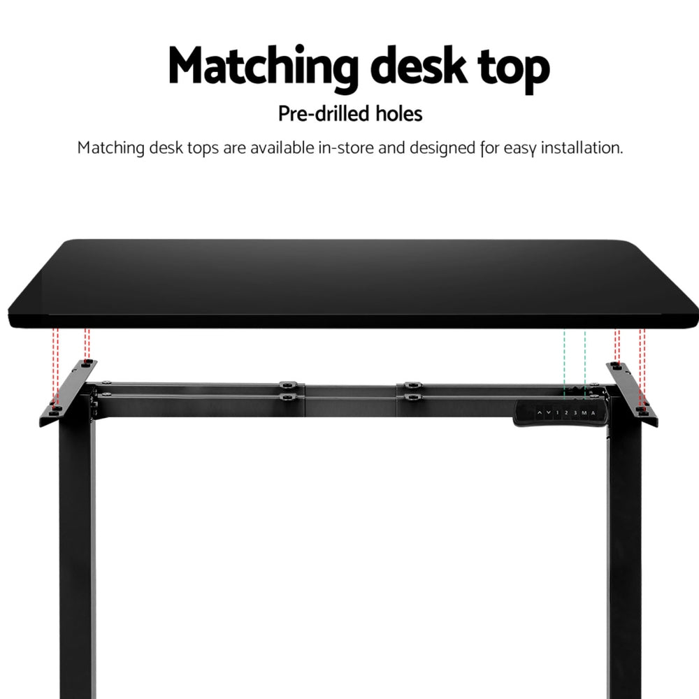Smart Motorised Standing Desk Frame | Dual-Motor Height Adjustable (Black)
