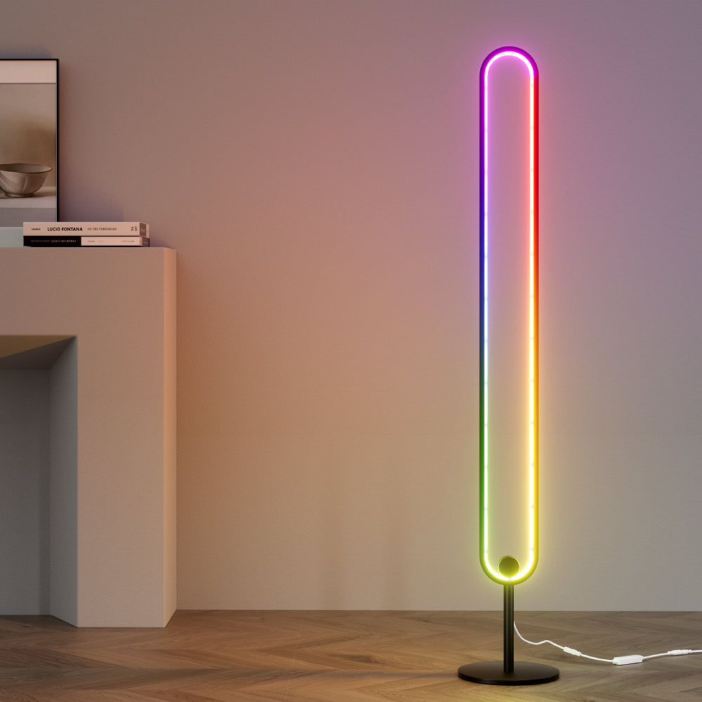 Artiss RGB LED Floor Lamp | Corner Gaming Room Light with Remote & App Control