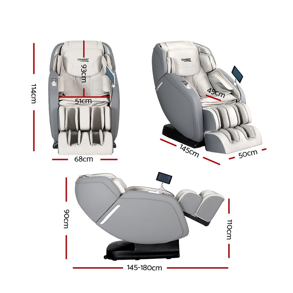 Livemor 4D Massage Chair Electric Recliner Home Massager (Gary)