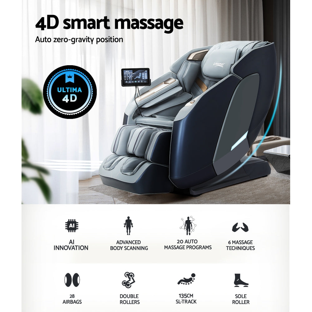 Livemor 4D Massage Chair Electric Recliner Double Core Mechanism Massager (Melisa)