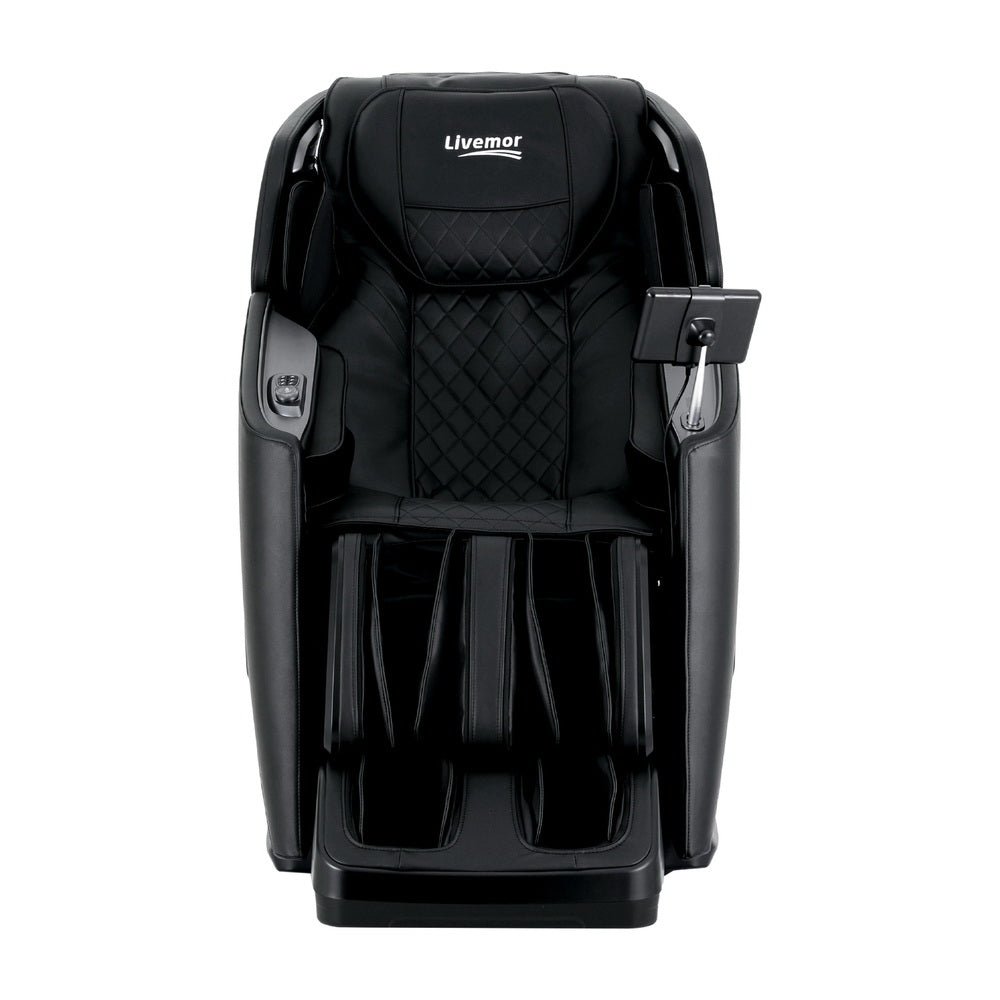 Livemor 4D Massage Chair Electric Recliner – Zero Gravity & Heat (Black)