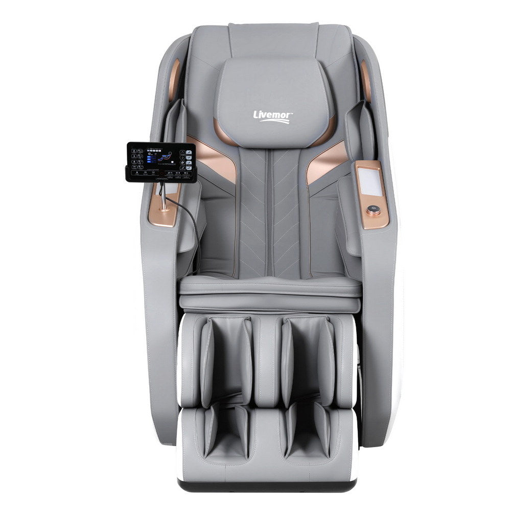 Smart 4D Massage Chair | Livemor ROWA – Electric Recliner with Bluetooth & Heat (White)