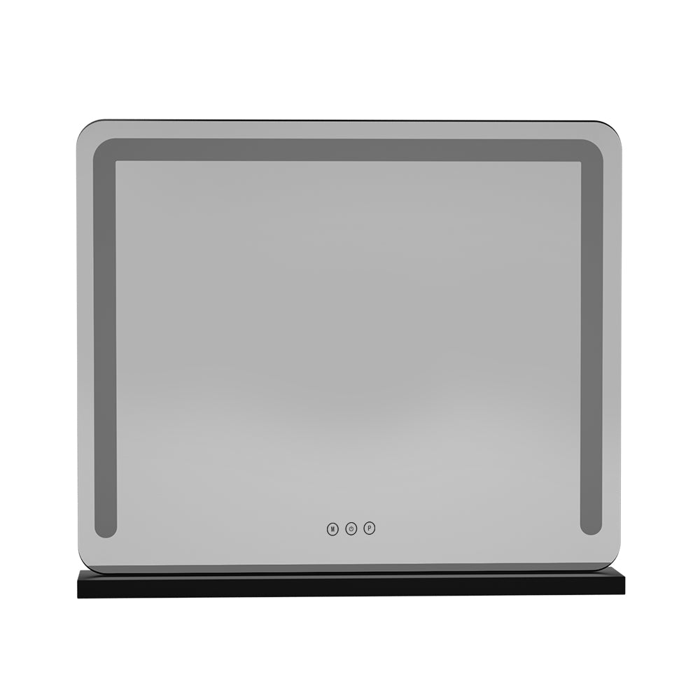 Smart LED Hollywood Makeup Mirror | Embellir 60x50cm Tabletop Vanity (Black)