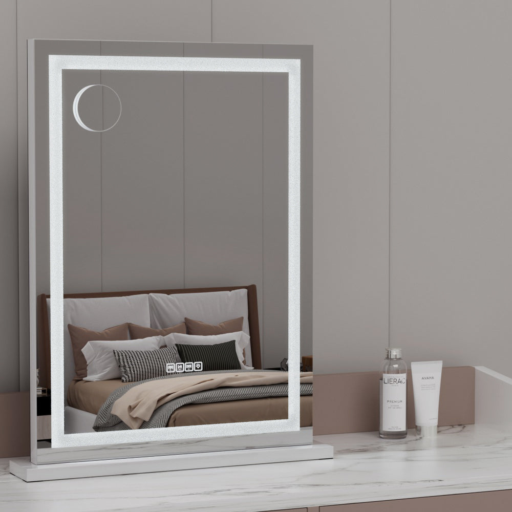 Smart Bluetooth Hollywood Makeup Mirror | Embellir 58x80cm LED Vanity (Crystal)