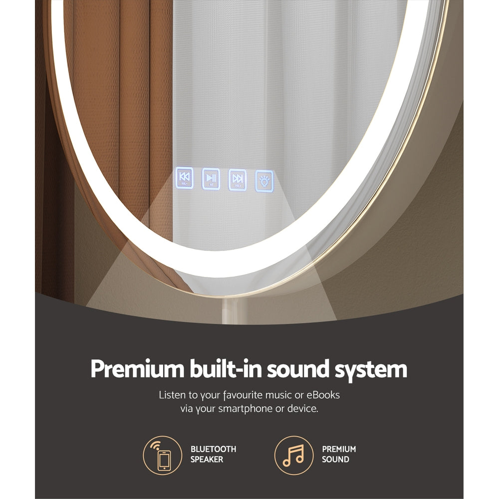 Smart Bluetooth Hollywood Makeup Mirror | Embellir 40x40cm Round LED Vanity