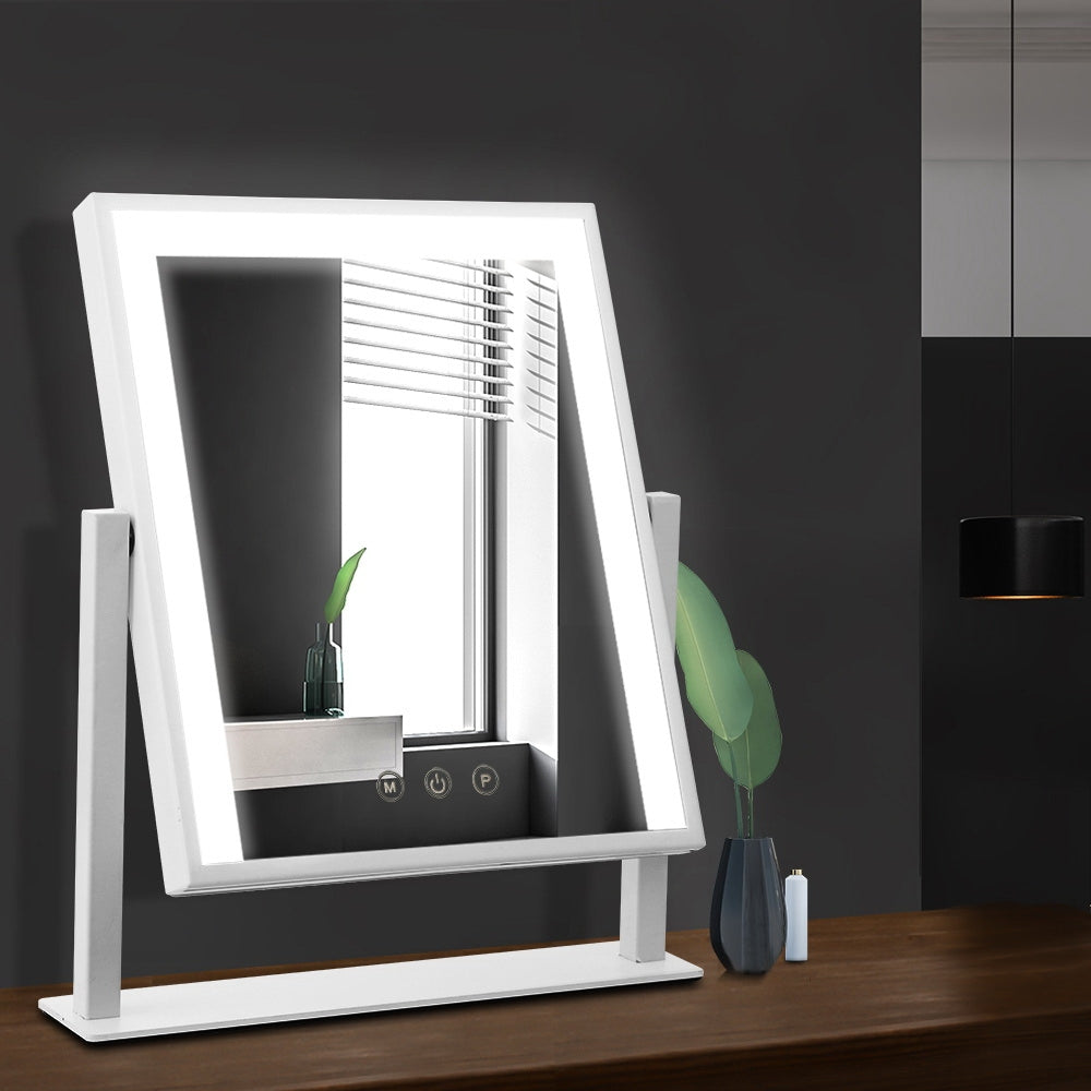 Smart LED Hollywood Makeup Mirror | Embellir 25x30cm Rotating Vanity (White)