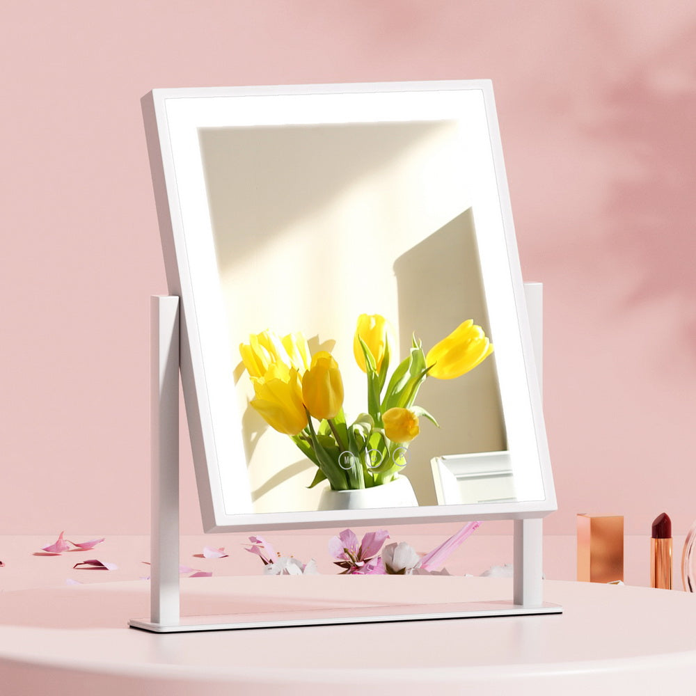 Smart LED Hollywood Makeup Mirror | Embellir 25x30cm Rotating Vanity (White)