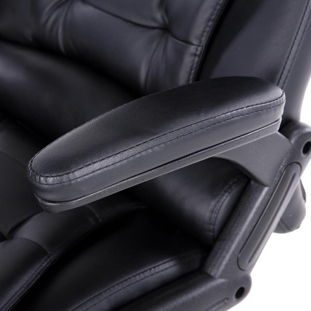 Smart 8-Point Massage Office Chair | Heated Executive Recliner (Black)