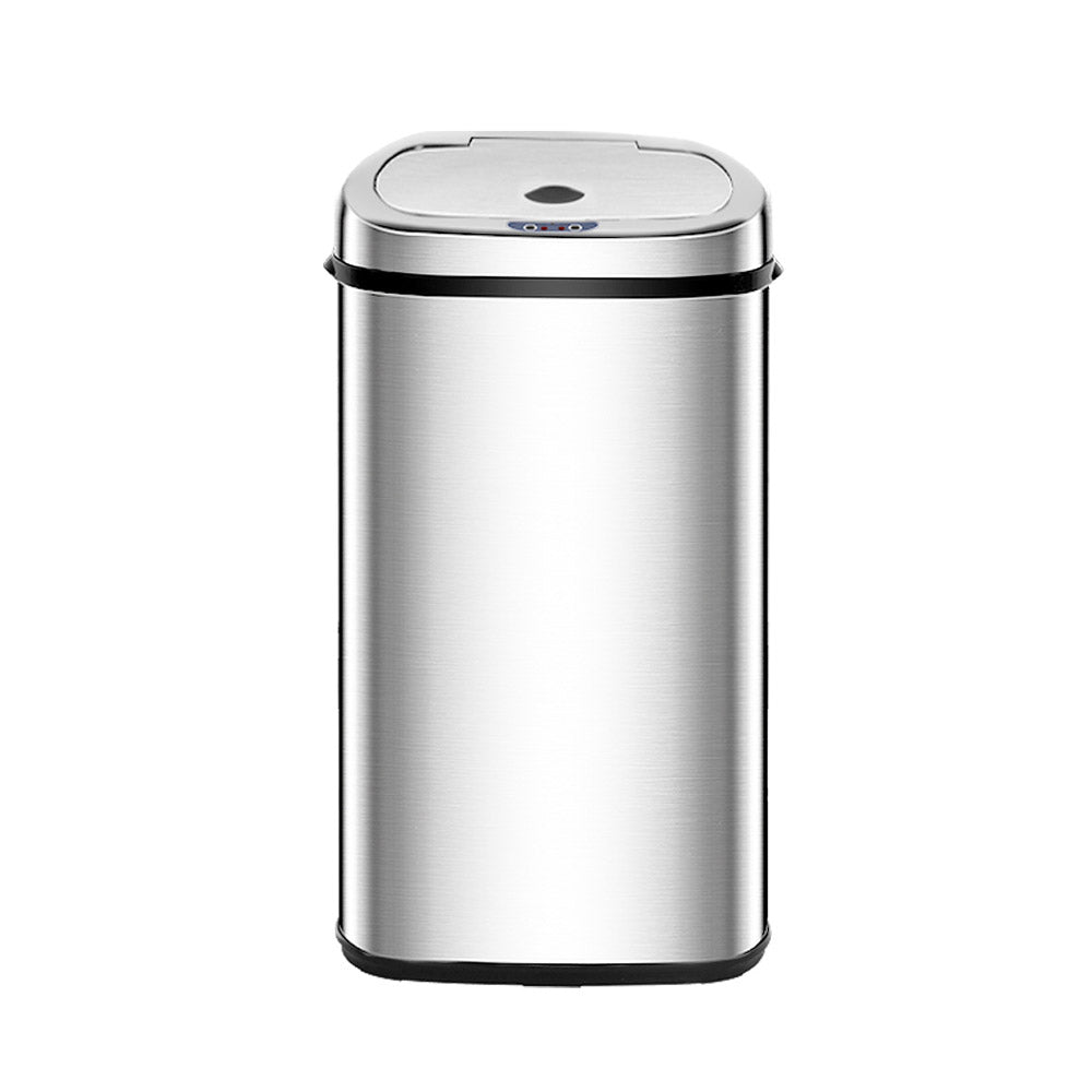 Smart Motion Sensor Bin | Devanti (50L – Silver)