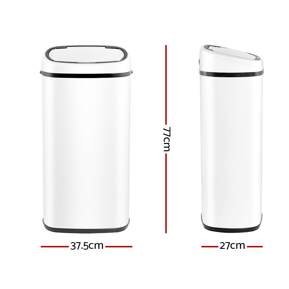 Smart Motion Sensor Bin | Devanti (68L – White)